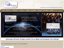 Tablet Screenshot of advantagecollege.org